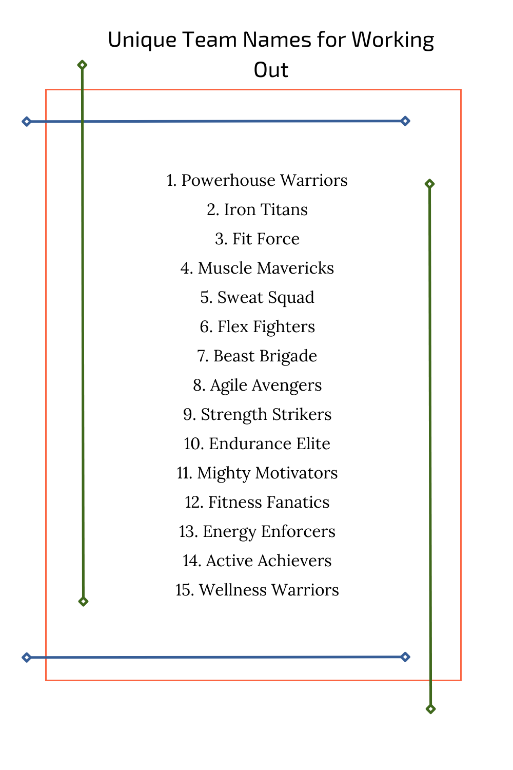 Unique Team Names for Working Out