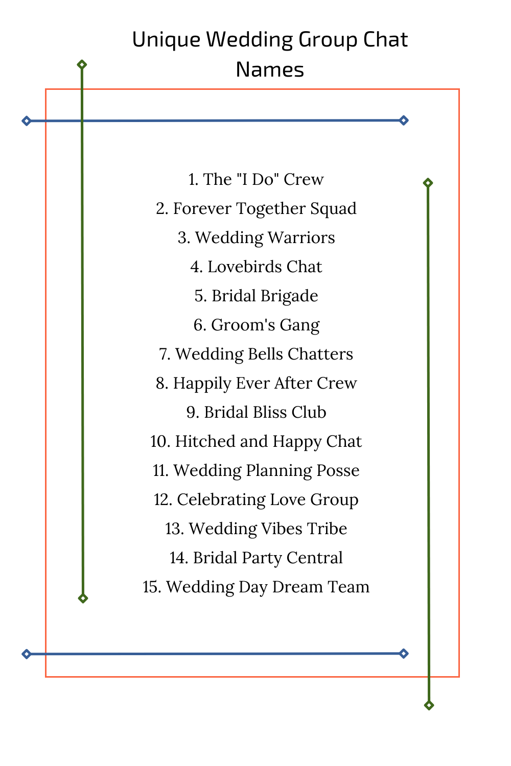 Unique Wedding Group Chat Names