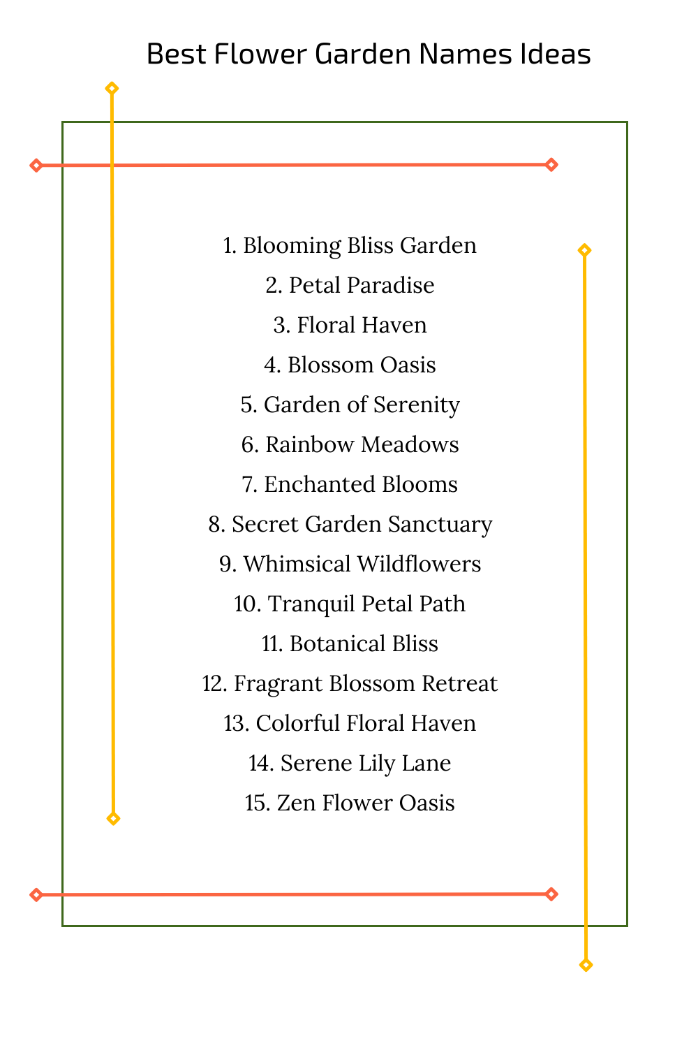 Best Flower Garden Names Ideas