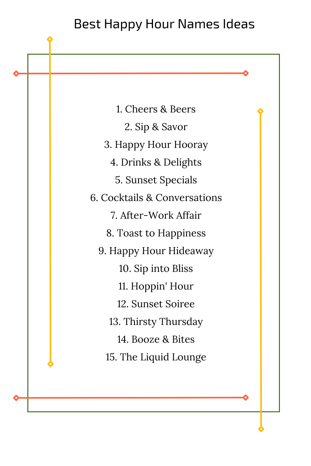 Best Happy Hour Names Ideas