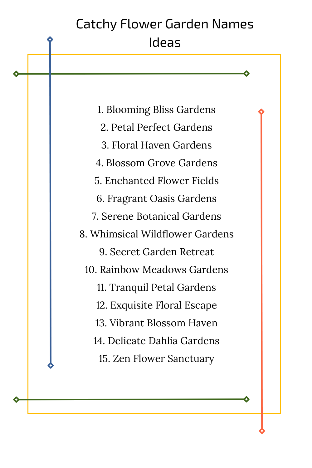Catchy Flower Garden Names Ideas