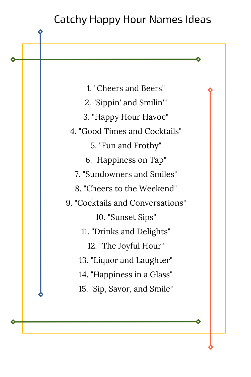 Catchy Happy Hour Names Ideas