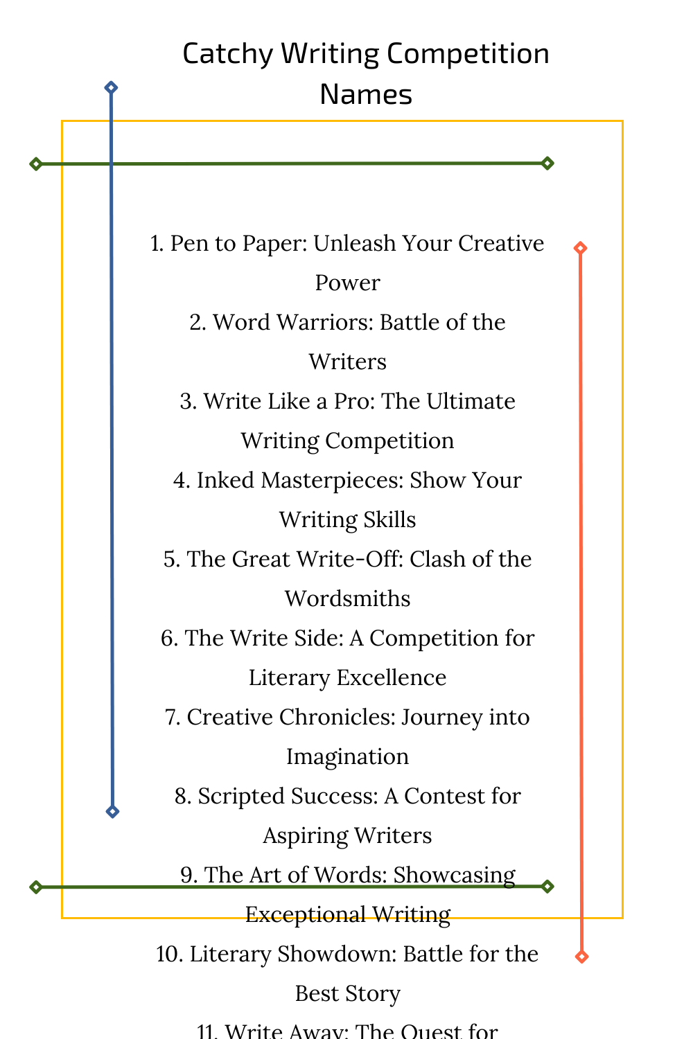 Catchy Writing Competition Names