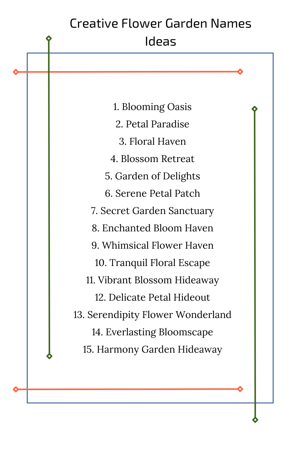 Creative Flower Garden Names Ideas