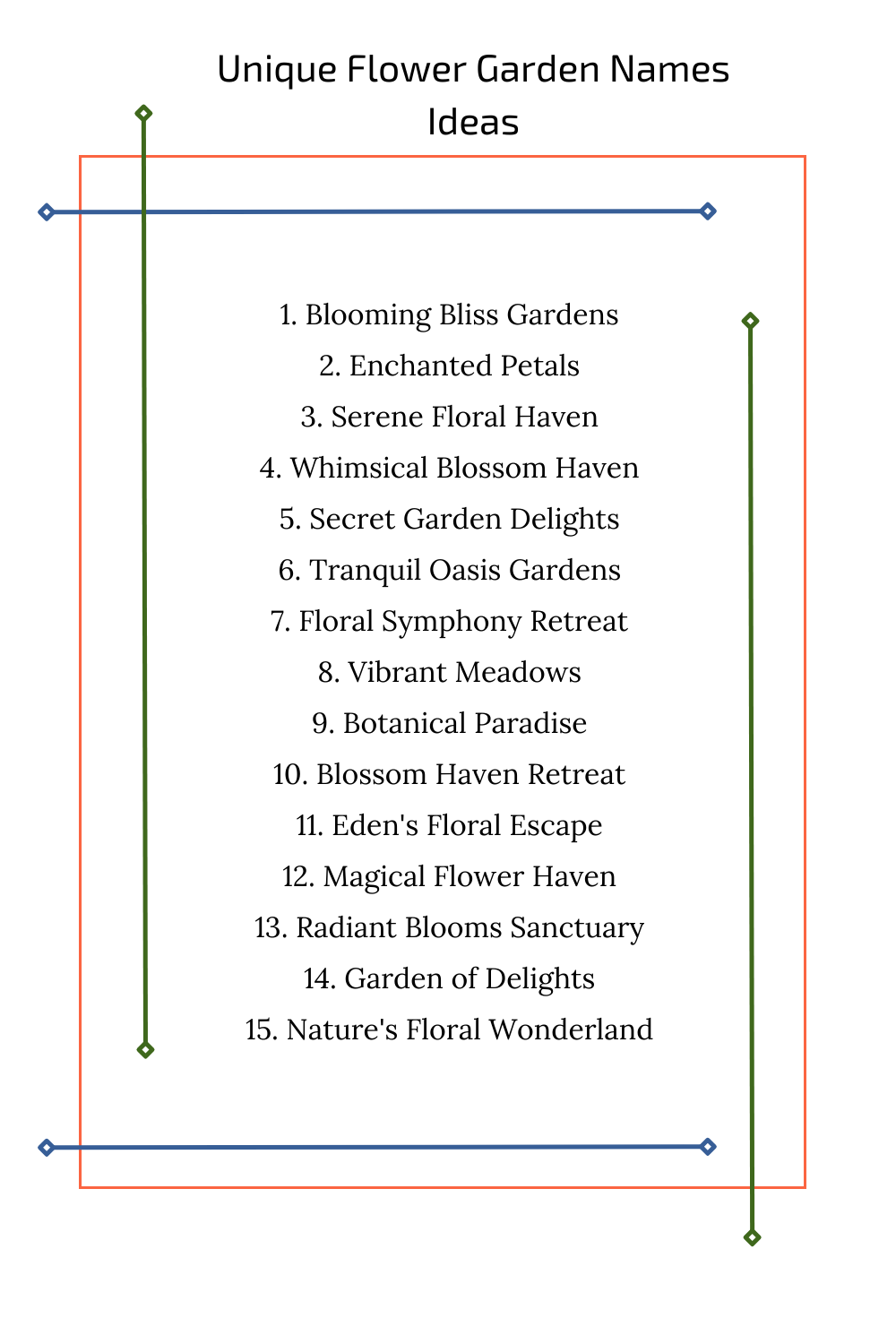 Unique Flower Garden Names Ideas