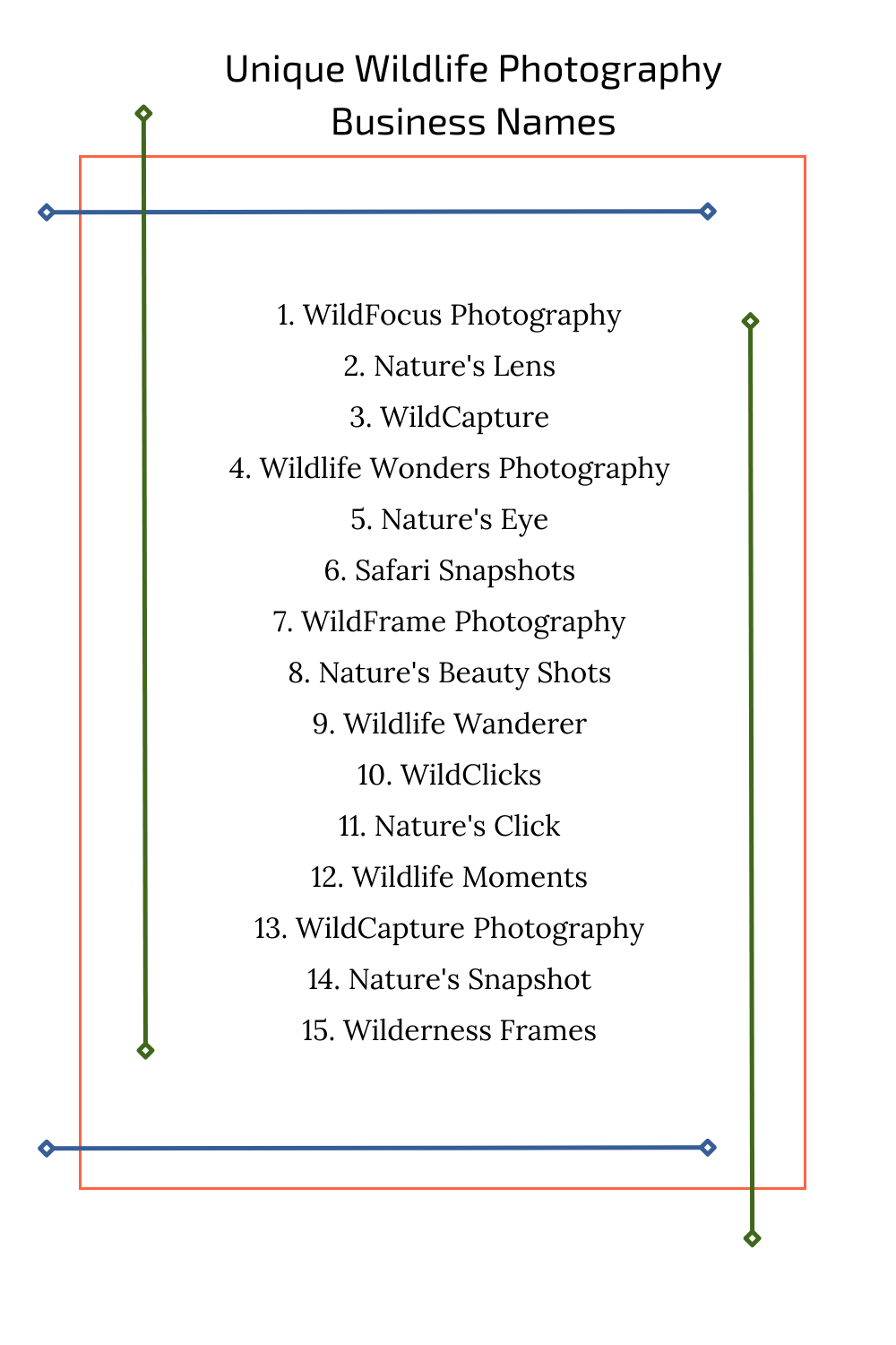 Unique Wildlife Photography Business Names